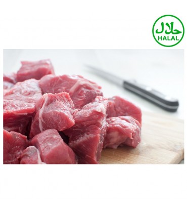 Carne de Ternera para Guiso sin hueso troceada - HALAL Y FRESCA - 1Kg