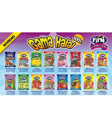 PACK Gluten Free and Halal Candies - Candy Bag 12 x 100 gr