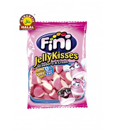 Strawberry Kisses - Halal Treats - Gluten Free and 0% Fat - Fini - 100 gr