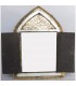 Bianco di osso arabo specchio ottone - 3 dimensioni - arancio-