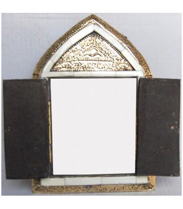 Bianco di osso arabo specchio ottone - 3 dimensioni - arancio-