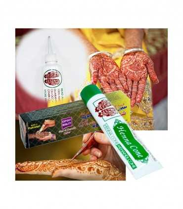 Tatuagem Natural e Temporária de Henna Tube - Marrom -