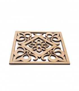 Untersetzer - 30x30 cm - MDF - Laser Cut - Barock-Arabisches Design