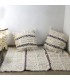 Ensemble Berbère - 2 Coussins + Tapis - Blanc