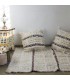 Conjunto Bereber - 2 Cojines + Alfombra - Blanco