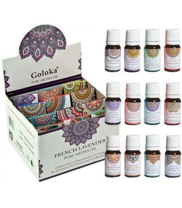 Pack 12 x Huiles Essentielles - Brûleur - Assorti - Goloka 120 ml