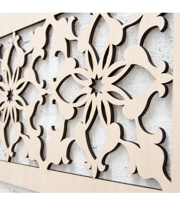 Wooden Lattice - Laser Cut - Medieval Design - 120x 50 cm