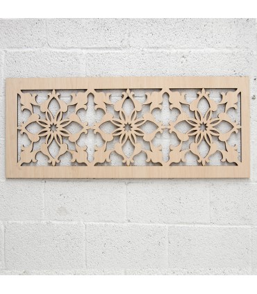 Wooden Lattice - Laser Cut - Medieval Design - 120x 50 cm