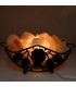 Lampe de sel de l'Himalaya - Corbeille de fruits en fer