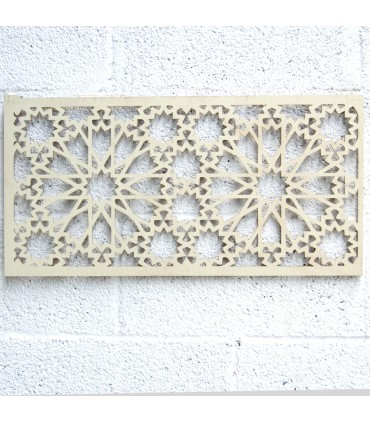 Lattice in legno - Design islamico - Bone White 60 x 30 cm