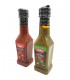 Embalagem 2 x Molho picante Pimenta vermelha e verde - Molho de pimenta - Quente - 2 x 200gr