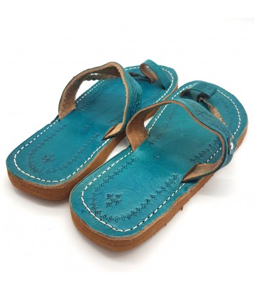 Sandalo Donna Turchese - 100% Pelle - Modello Samawi