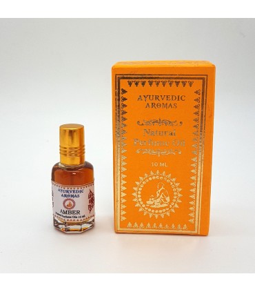 Profumo Naturale - Ambra - 0% Alcol - Aromi Ayurvedici - 10 ml