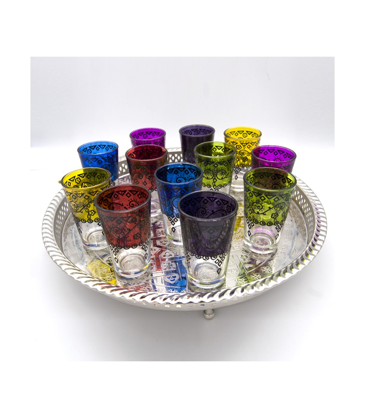 12 Bicchieri portacandela, votiva, a forma di vaso, 6,5 cm