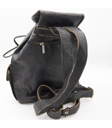 Sac à dos en cuir fait main - 4 compartiments - Modèle Beldi Publico