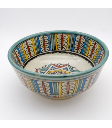 Bowl or Bowl Salad Bowl - Fes Ceramic - Multicolor - 20 x 9 cm