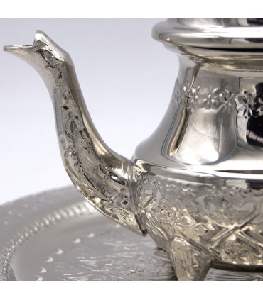 Théière arabe marocaine - Alpaga sculpté - Thé mauresque - Modèle 5 étoiles - 300 ml