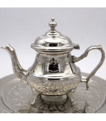 Théière arabe marocaine - Alpaga sculpté - Thé mauresque - Modèle 5 étoiles - 300 ml