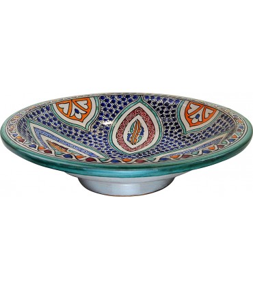 ARABIC CERAMIC PLATE FEZ - 40CM - HAND PAINTED