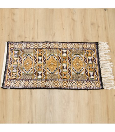 Tapeçaria Berbere - Estilo Vintage - Peça Única - 140cm x 72cm - Multicolor