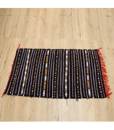 Arazzo marocchino - Stile berbero vintage - 160 cm x 90 cm - Nero