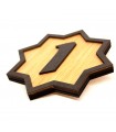 Numero Porta in Legno - Design Arabo - Modello Rakam