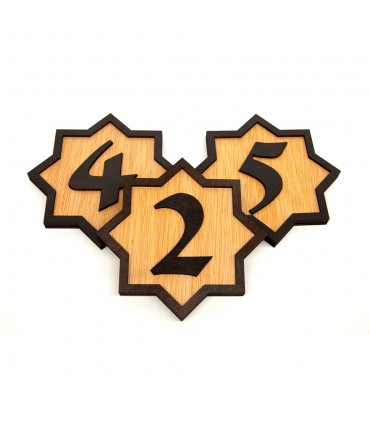 Holztürnummer - Arabisches Design - Rakam-Modell