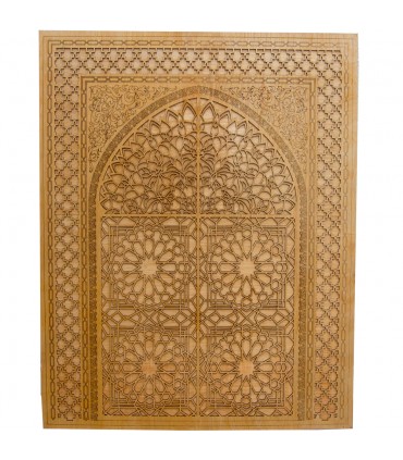 Porte Sultan - Treillis décoratif en bois - 100 x 88 cm