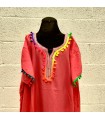 Moroccan Kandora Woman - Djellaba - One Size - Color Pink - Model kuratia