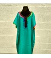 Moroccan Kandora Woman - Djellaba - One Size - Emerald Green Color - Kuratia Model