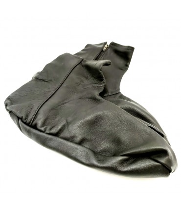 100% Leather Socks - Black - Khuff - Khuffein - Wudhu - Quff- Halal - Islam