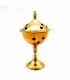 Incensiere per bruciatore di incenso in metallo bronzo - Modello Jaramaguein - 14 cm x 7 cm