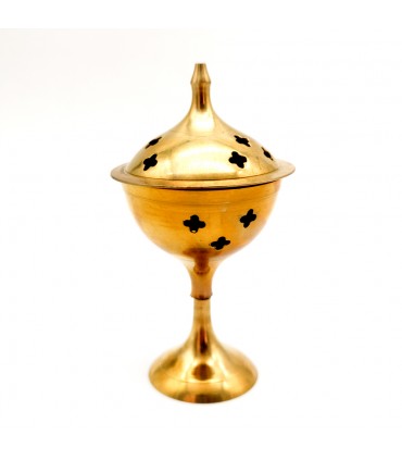 Encensoir Brûle-Encens Métal Bronze - Modèle Jaramaguein - 14cm x 7cm