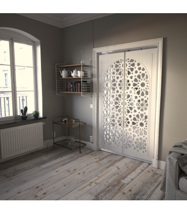 Wooden Arab Lattice Door - 200 x 120 cm - Samai Model