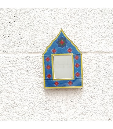 Dekorativer Spiegel - 100% Artisan Vintage Style Dekoration - Hak Modell Nr. 9 - 17 x 11 cm