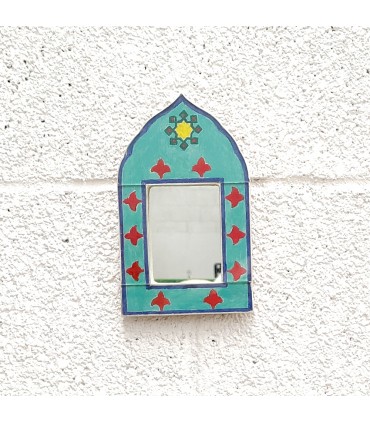 Espelho Decorativo - 100% Artisan Vintage Style Decoration - Hak Modelo nº13 - 19 x 11cm