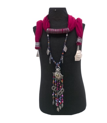 Schal Anhänger Frau Schal Halskette - Böhmischer Stil - Ägyptischer Stil - Modell Nr. 12