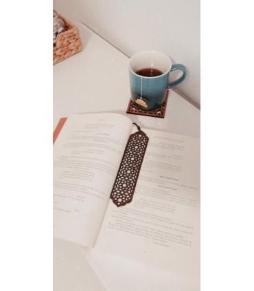 Openwork Leather Bookmark Arab Lattice Model Arabesk