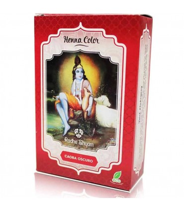 Henna Natural Teñir Pelo - Color Caoba Oscuro - Radhe Shyam - 100 gr