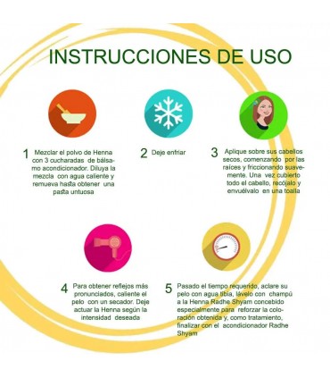 Henna Naturale per Tingere i Capelli -Biondo Cenere- Radhe Shyam - 100 gr