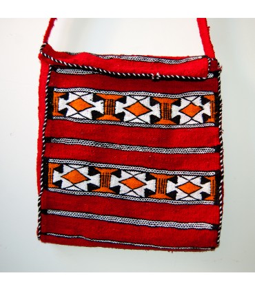 Handmade Berber Wool Tapestry Bag - Jibli Ajmar Model