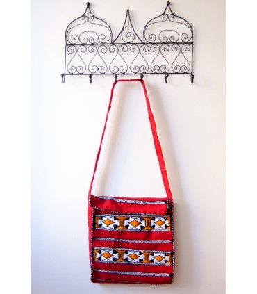 Bolsa de tapeçaria de lã artesanal berbere - modelo Jibli Ajmar