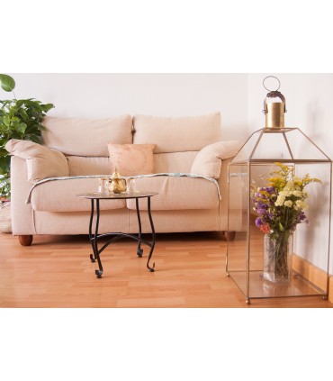 Lanterna vintage in vetro e ottone - Modello Munawar