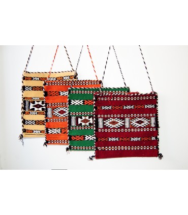 Bolsa de tapeçaria de lã artesanal berbere - modelo Jibli Mulawan