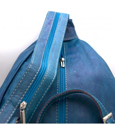 Leather backpack or shoulder bag 100% - Model Alkataf Saguir