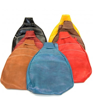 Mochila o bandolera Cuero 100% -  Modelo Alkataf Saguir