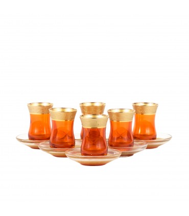 Conjunto de 6 Copos de Chá Turco - Modelo Ahmar
