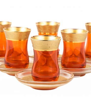 Conjunto de 6 Copos de Chá Turco - Modelo Ahmar