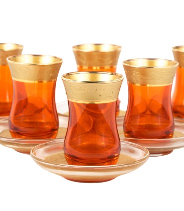 Set 6 Verres à Thé Turc - Modèle Ahmar