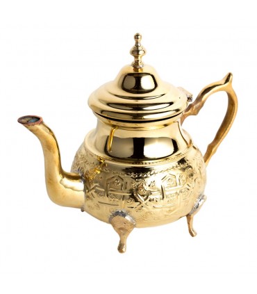 Engraved Golden Teapot - Maghreb Dahab Model